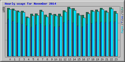 Hourly usage for November 2014