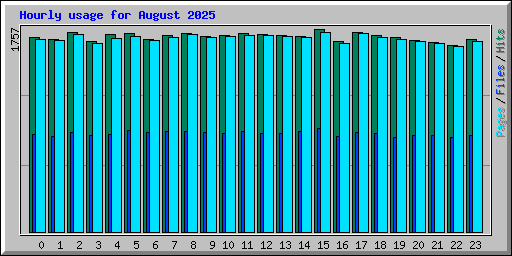 Hourly usage for August 2025