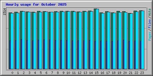 Hourly usage for October 2025