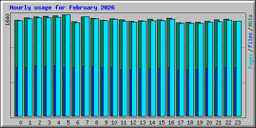 Hourly usage for February 2026